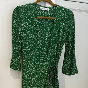 Faithfull the Brand Carmel Dress Violette Print Green - Size S